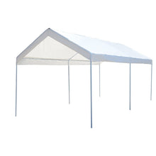 Load image into Gallery viewer, 10 x 20 Ft Outdoor Steel Frame Gazebo Tent Car Canopy with White Poly Top
