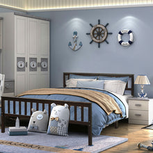 Load image into Gallery viewer, Queen Wood Platform Bed Frame with Headboard and Footboard in Espresso
